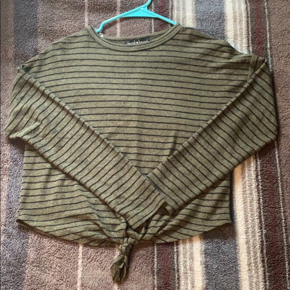 Green with black stripes long sleeve